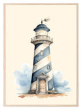 Lighthouse Print | Nautical Collection | Nursery Wall Art - Larosier Prints