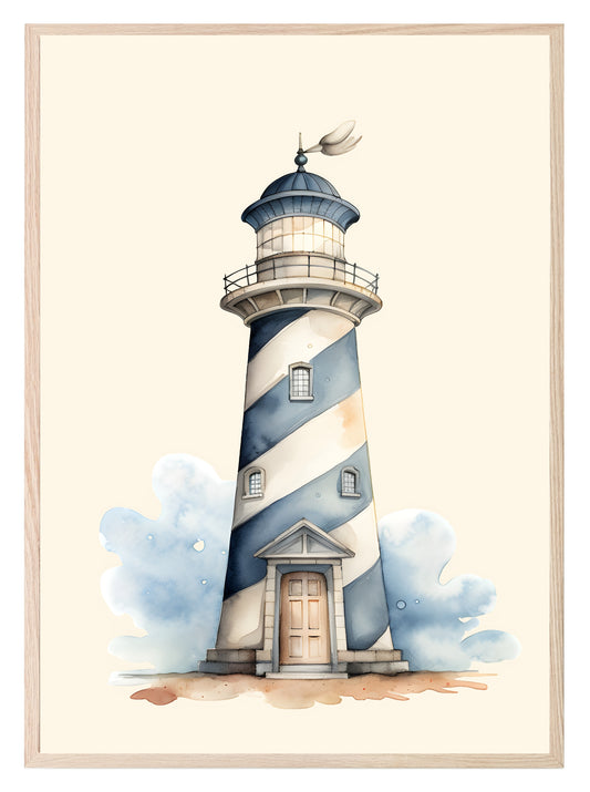 Lighthouse Print | Nautical Collection | Nursery Wall Art