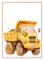 Cute Dump Truck Print | Nursery Wall Art - Larosier Prints