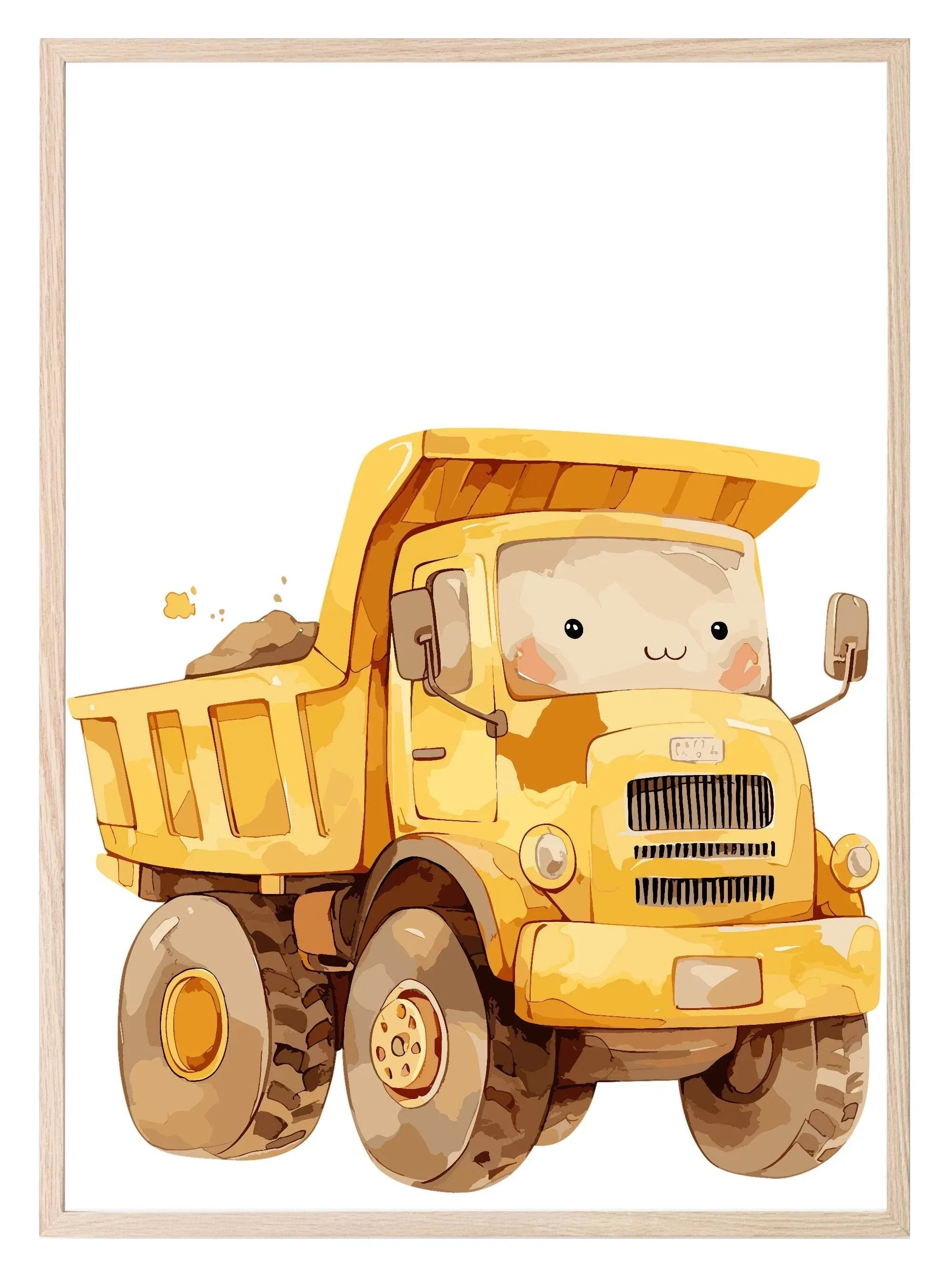 Cute Dump Truck Print | Nursery Wall Art - Larosier Prints