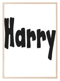 Cute E & DT Name Print | Personalised | Nursery Wall Art - Larosier Prints