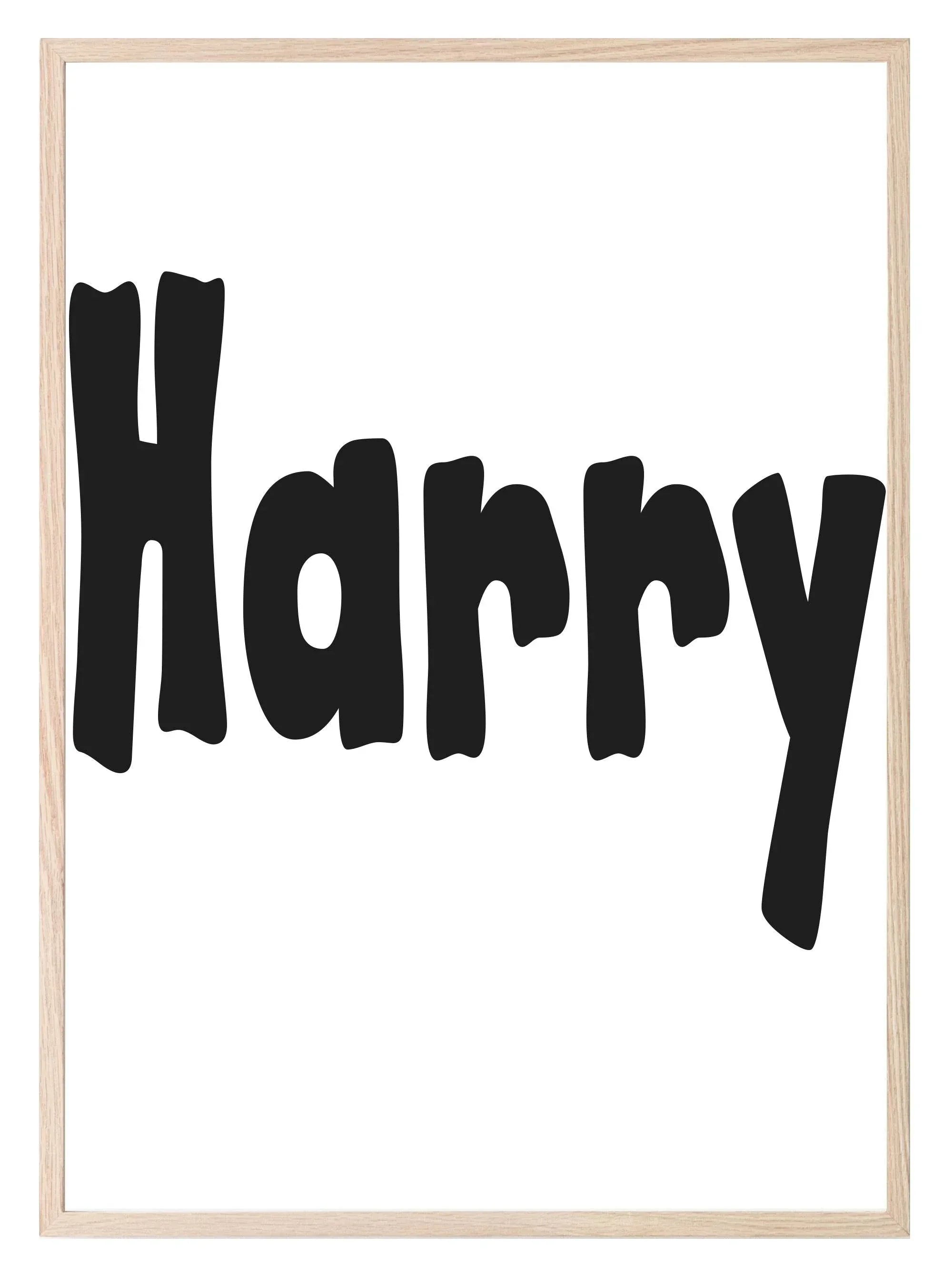 Cute E & DT Name Print | Personalised | Nursery Wall Art - Larosier Prints