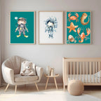 Under The Sea Print | Sea Animals | Watercolour | Nursery Wall Art - Larosier Prints