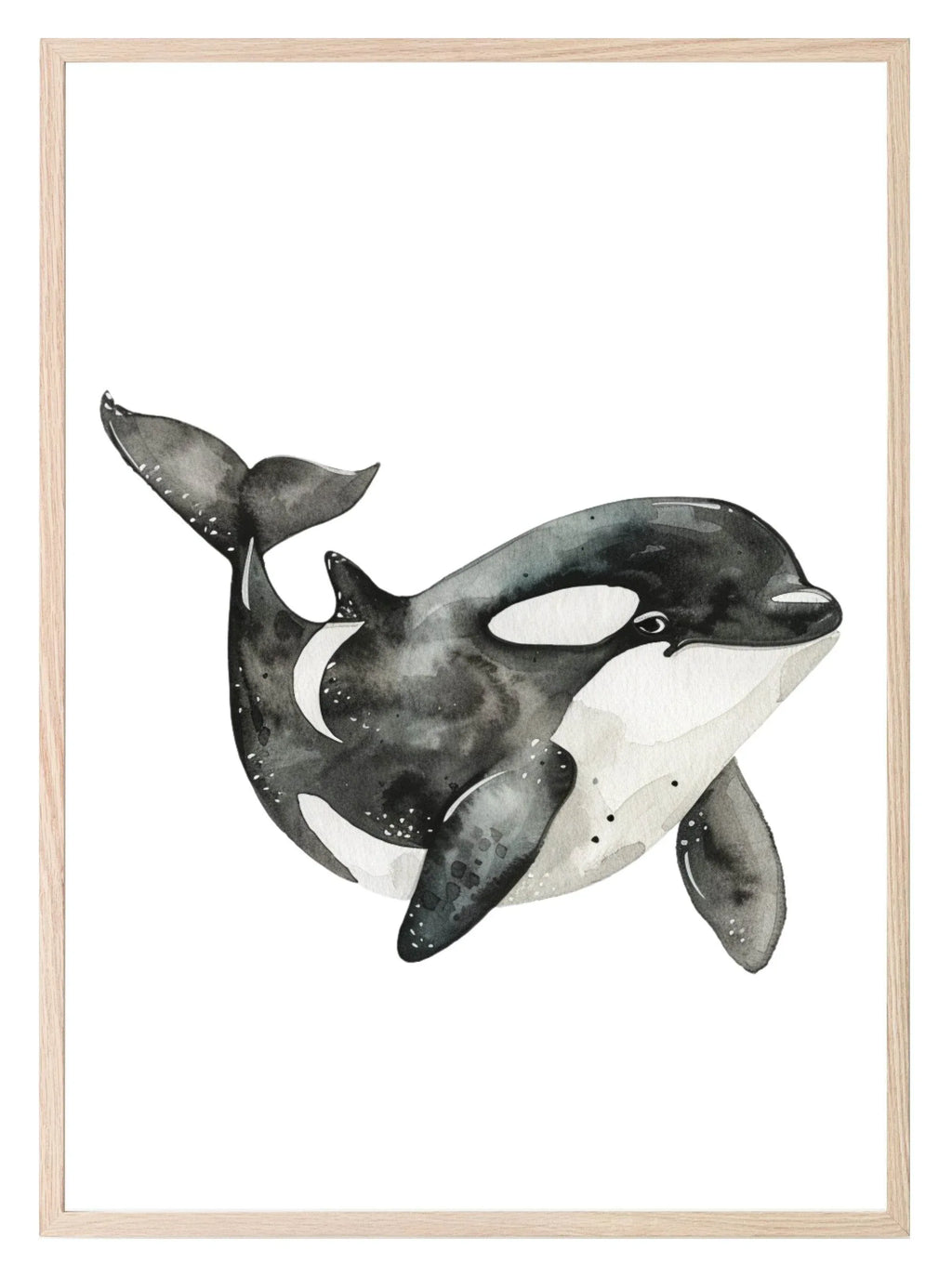 Whale Print | Watercolour | Nursery Wall Art - Larosier Prints