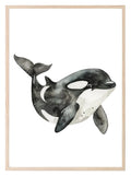 Whale Print | Watercolour | Nursery Wall Art - Larosier Prints