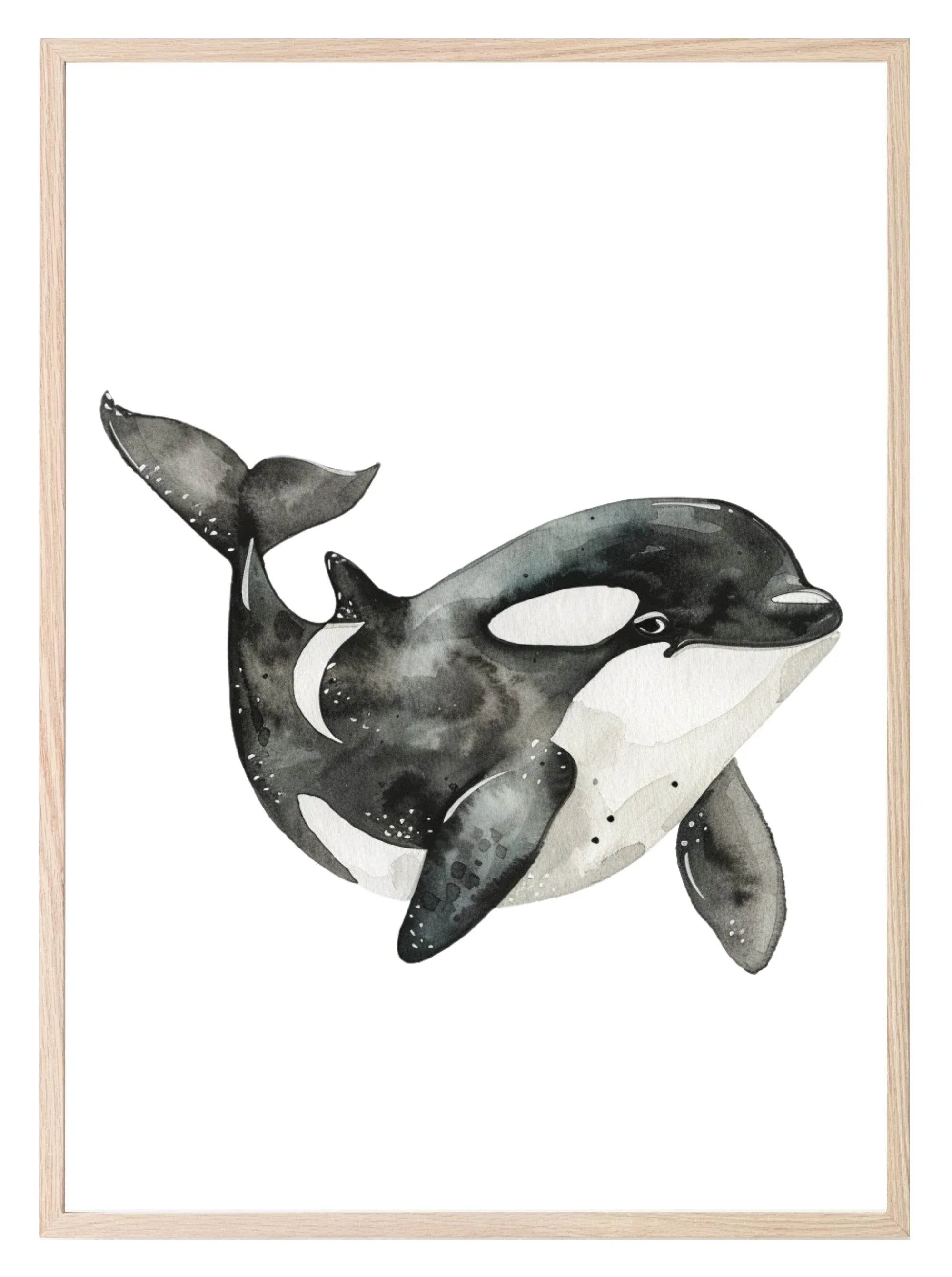 Whale Print | Watercolour | Nursery Wall Art - Larosier Prints