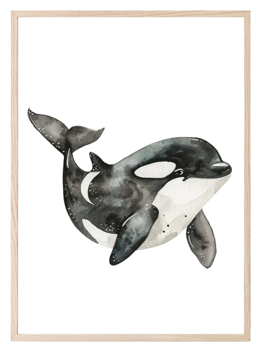 Whale Print | Watercolour | Nursery Wall Art