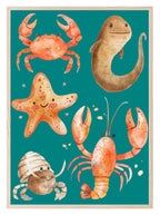 Under The Sea Print | Sea Animals | Watercolour | Nursery Wall Art - Larosier Prints