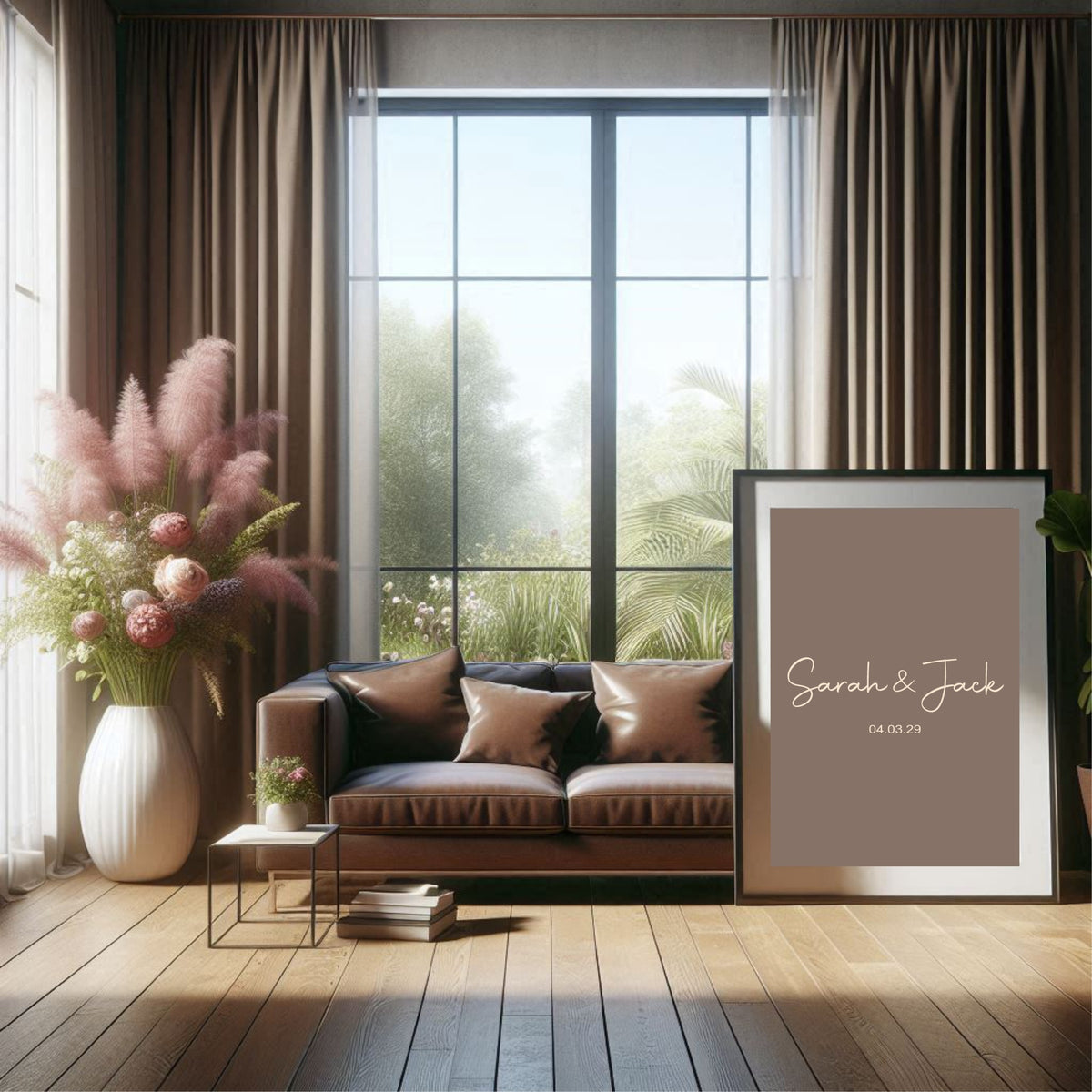 Earth Taupe personalised Forever Print, product photo 1