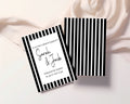 Black & White Stripe Engagement Party Invitations | Personalised | Pack of 10
