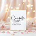 Minimalist Confetti Wedding Party Sign - Larosier Prints