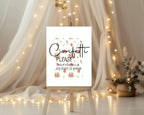 Pink Rose Confetti Wedding Party Sign - Larosier Prints