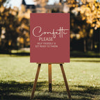 Rosewood Confetti Wedding Party Sign - Larosier Prints