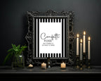 Black & White Confetti Wedding Party Sign - Larosier Prints