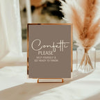 Earth Confetti Wedding Party Sign - Larosier Prints