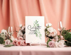 Green & White Rose Confetti Wedding Party Sign - Larosier Prints