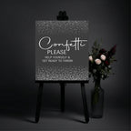 Gothic Confetti Wedding Party Sign - Larosier Prints