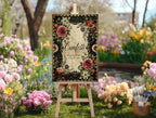 Gothic Floral Wedding Confetti Sign
