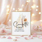 Boho Confetti Wedding Party Sign - Larosier Prints