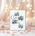 Eucalyptus Confetti Wedding Party Sign - Larosier Prints