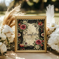 Gothic Floral Wedding Confetti Sign