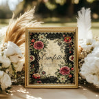 Gothic Floral Wedding Confetti Sign