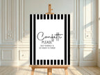 Black & White Confetti Wedding Party Sign - Larosier Prints