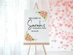 Pink Rose Graduation Party Sign - Larosier Prints