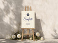 Celestial Swan wedding confetti sign