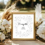 Black & White Floral Complete Wedding Sign Bundle – coordinated wedding signage, image 14