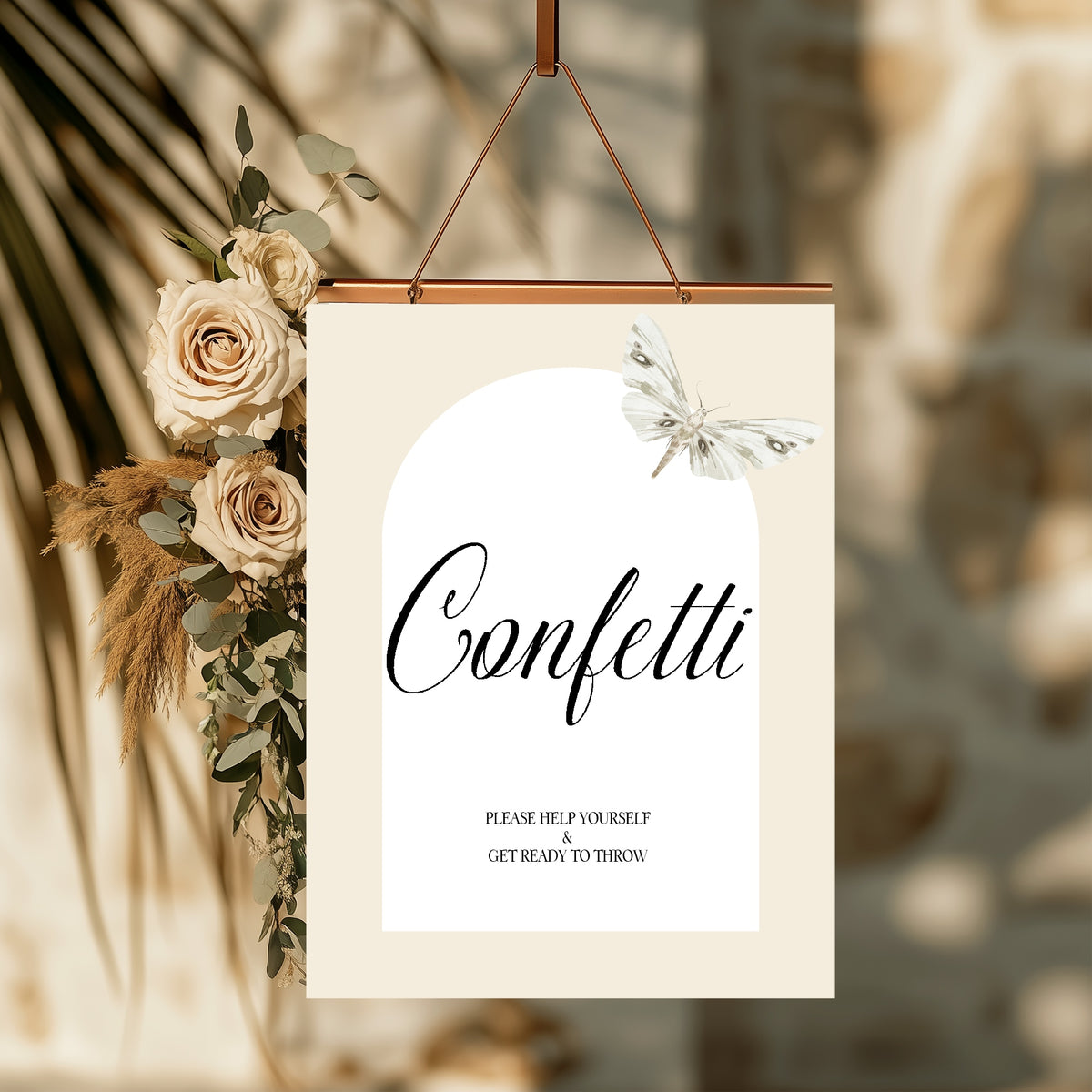 Dark Romance Vintage Moth Wedding Confetti Sign | 11. Confetti 2