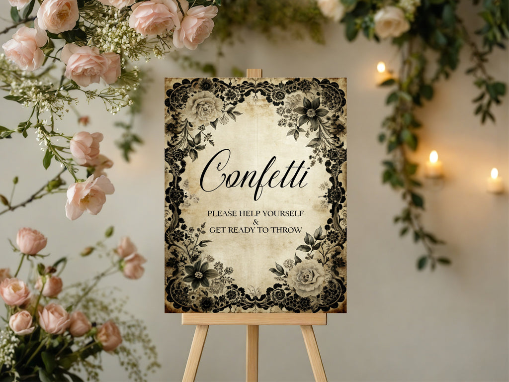 Black Rose Complete Wedding Signage Bundle