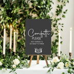 Gothic Wedding Confetti Sign | Alternative Wedding Decor