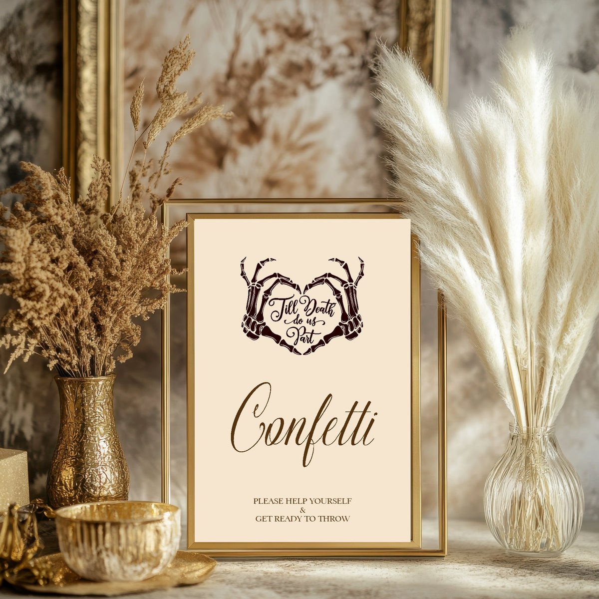The Lovers Tarot Complete Wedding Signage Bundle | Beige