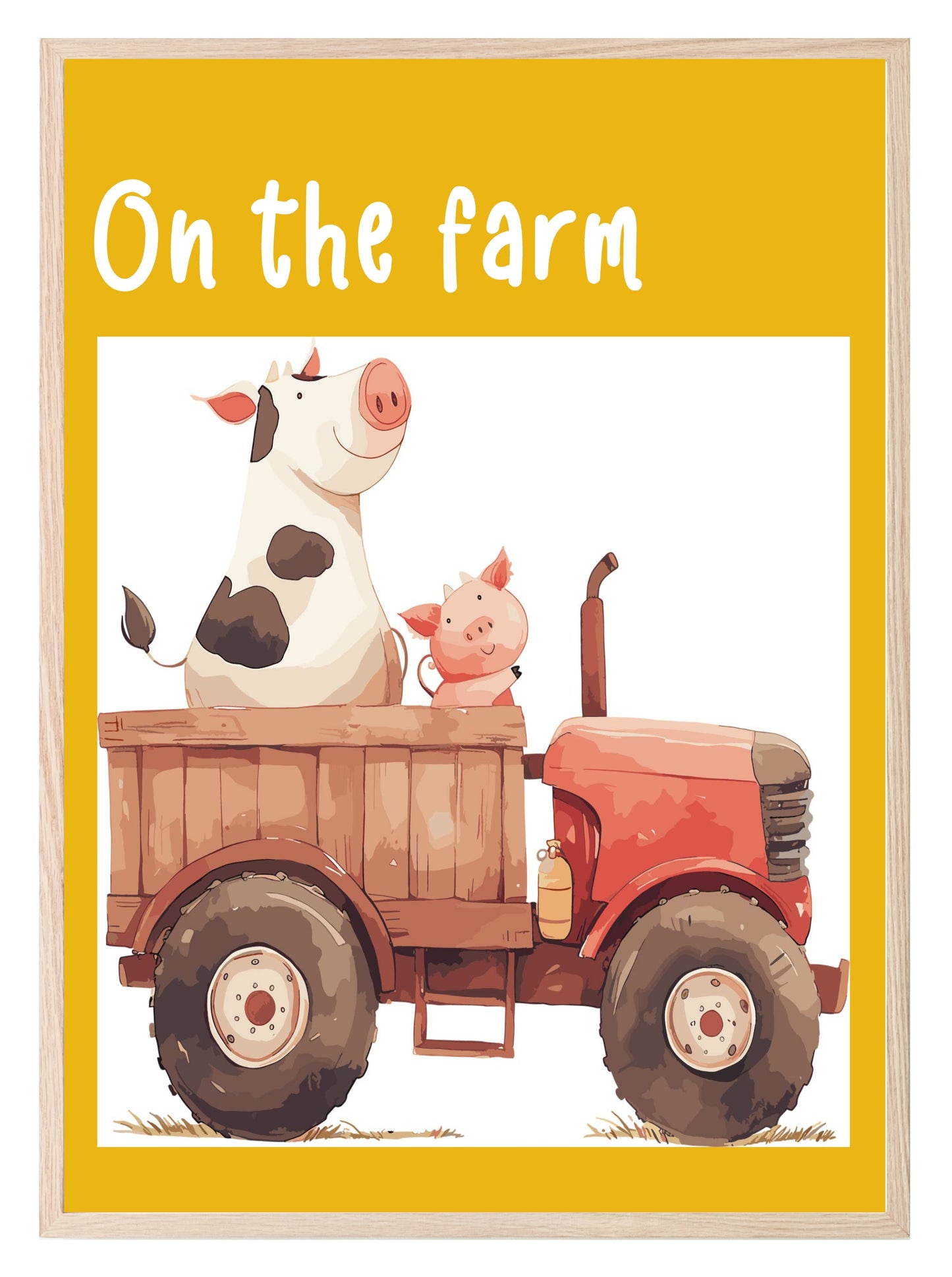 On The Farm Print | Watercolour | Nursery Wall Art