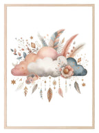Boho Cloud Print | Nursery Wall Art - Larosier Prints
