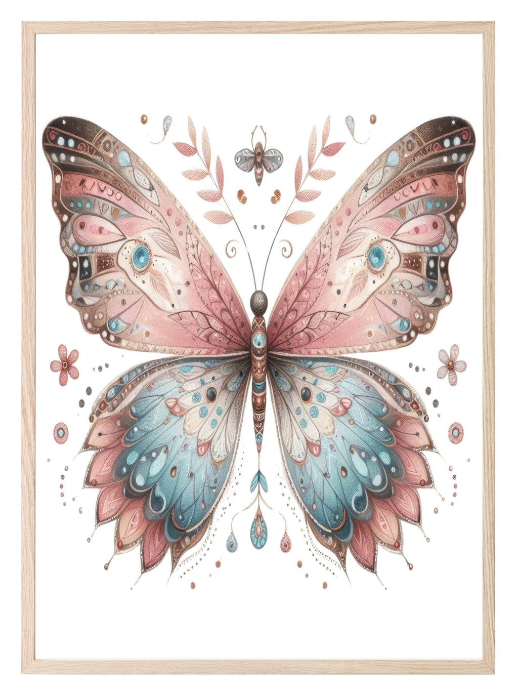Boho Butterfly Print | Nursery Wall Art - Larosier Prints