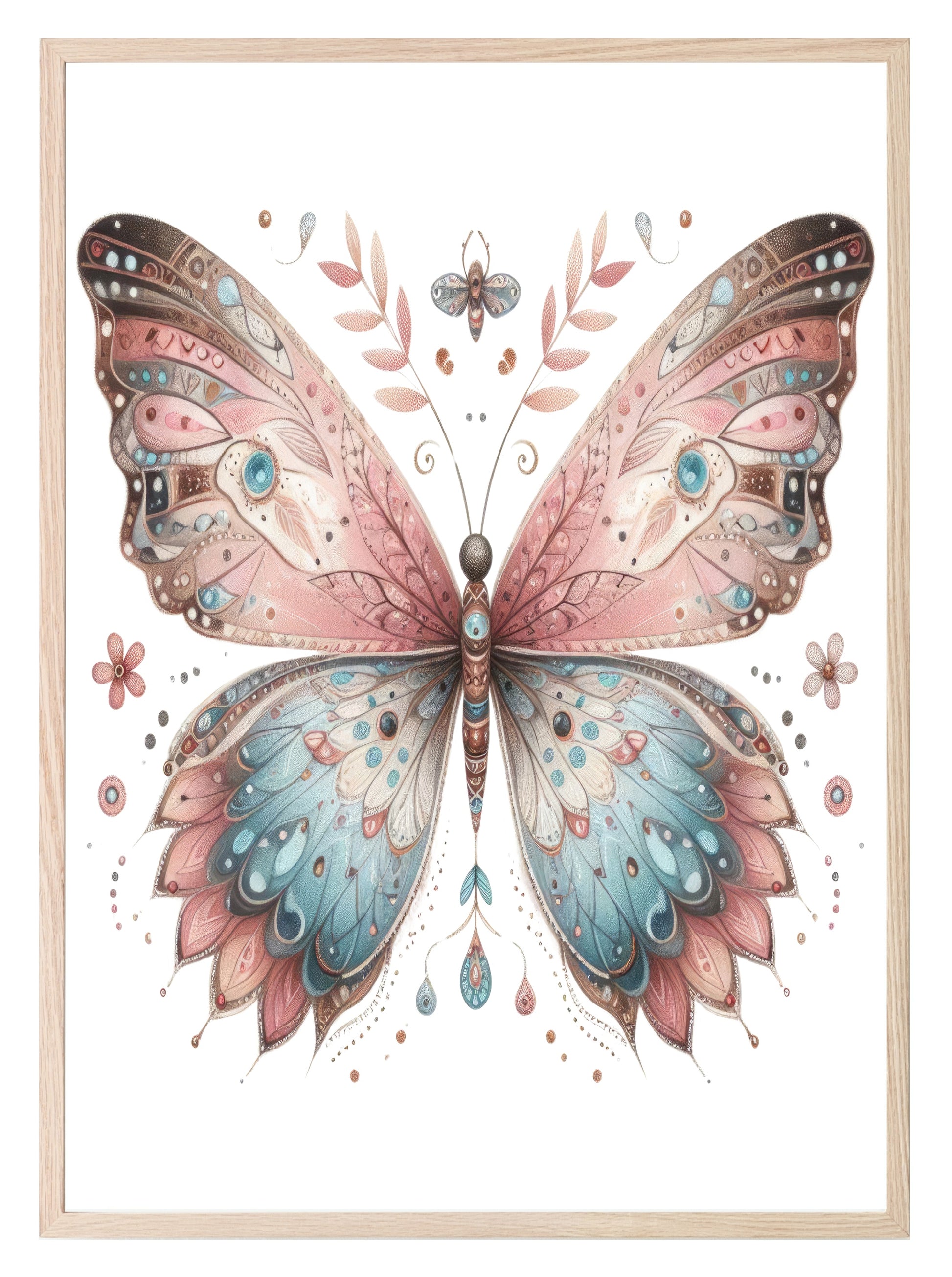 Boho Butterfly Print | Nursery Wall Art