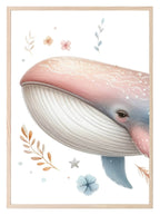 Boho Whale Print | Nursery Wall Art - Larosier Prints