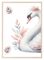 Boho Swan Print | Nursery Wall Art - Larosier Prints