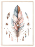Boho Feather Print | Nursery Wall Art - Larosier Prints