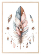 Boho Feather Print | Nursery Wall Art - Larosier Prints