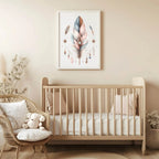 Boho Feather Print | Nursery Wall Art - Larosier Prints