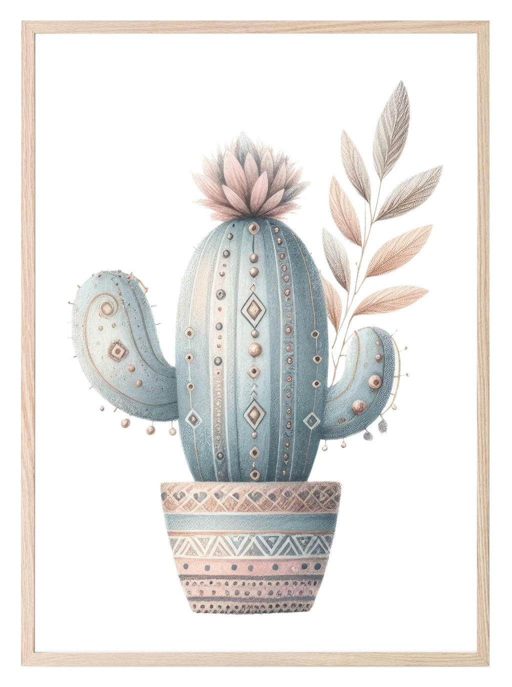 Boho Cactus Print | Nursery Wall Art - Larosier Prints