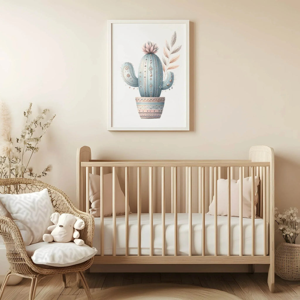 Boho Cactus Print | Nursery Wall Art - Larosier Prints