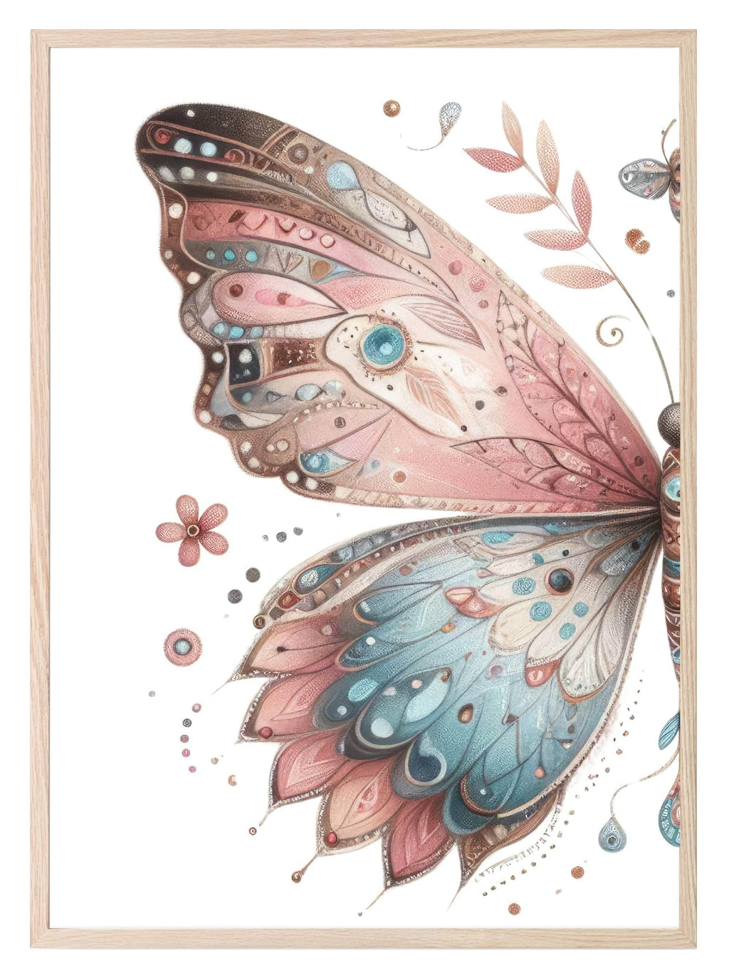 Boho Butterfly II Print | Nursery Wall Art - Larosier Prints