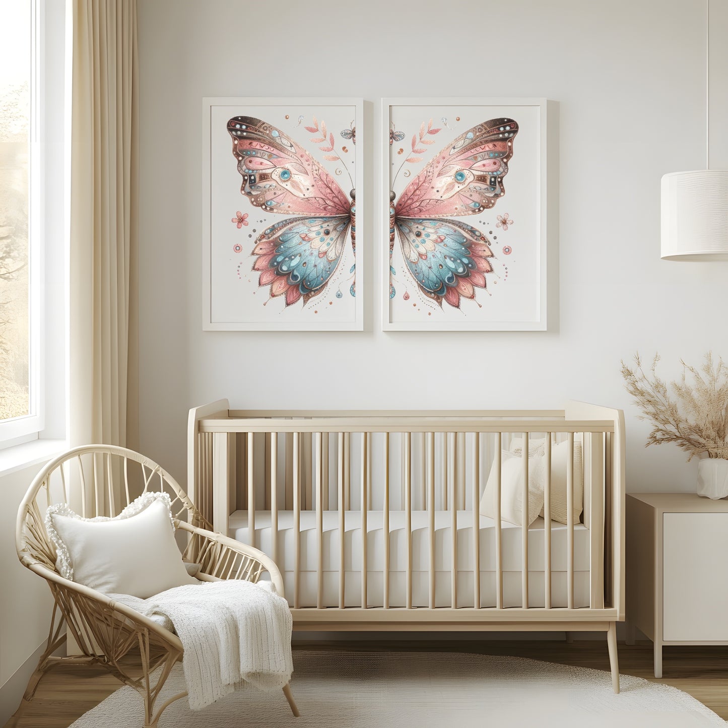 Boho Butterfly II Print | Nursery Wall Art