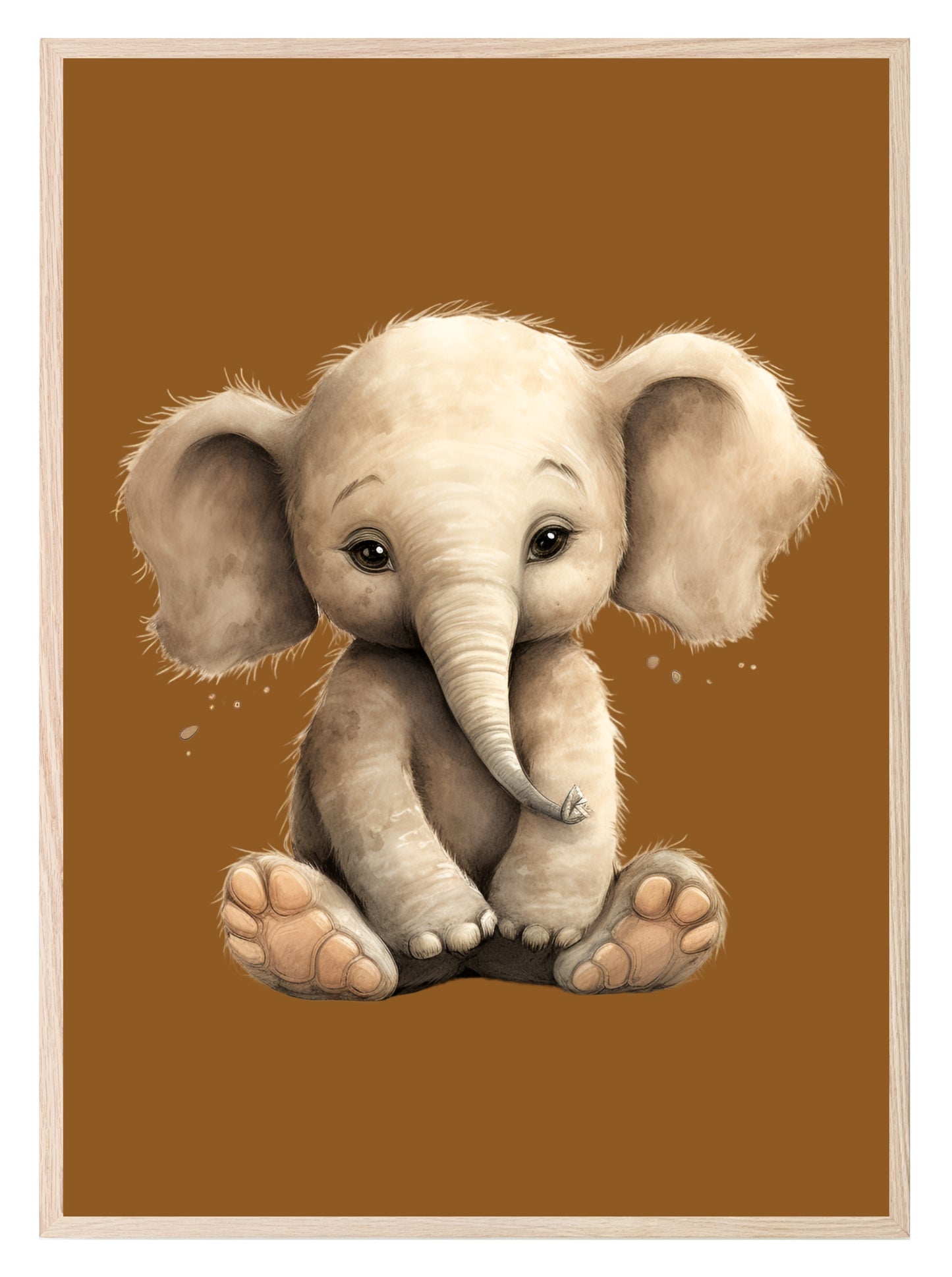 Cute Elephant Print | Antique | Nursery Wall Art