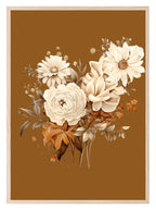 Mahogany Flower Print | Antique | Nursery Wall Art - Larosier Prints
