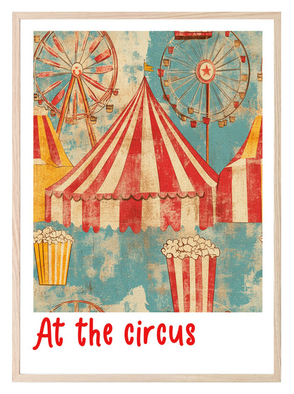 At The Circus Print | Nursery Wall Art